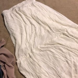 White maxi skirt